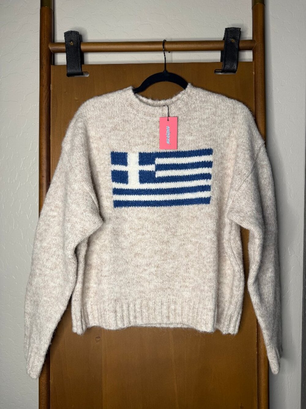 Edikted Greece Oversized Chunky Knit Sweater Stone S NWT